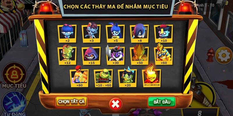 Bắn Cá Zombie Party - Đại Tiệc Thây Ma, Săn Vàng Khủng 4 Phần thưởng tăng dần theo độ khó, hạ gục boss khủng nhận thưởng cực lớn